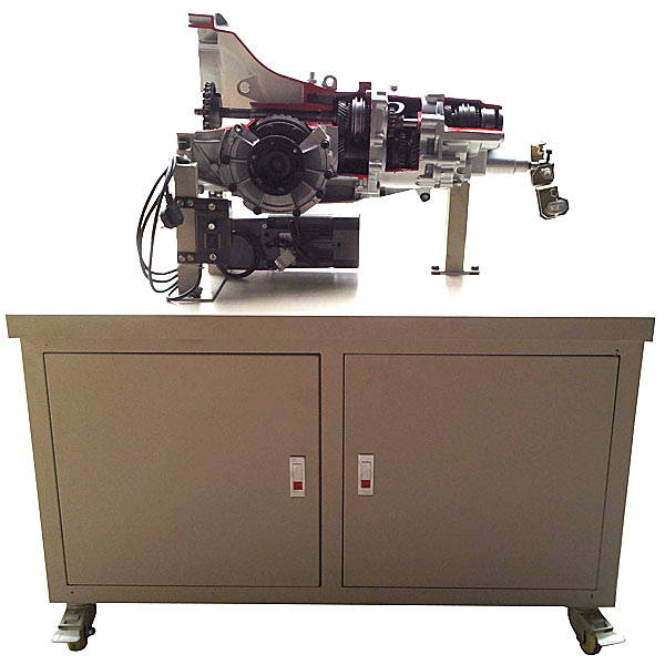 电机驱动手动变速器解剖运行实验台,透明拟真车床示教实验台