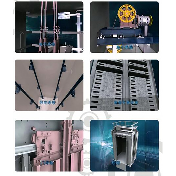 电梯安装虚拟仿真实训装置(图1) 电梯装配虚拟拟真实验装置,管路串并联实验台